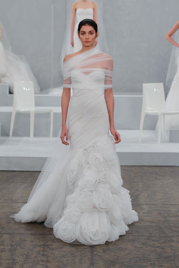 colorful wedding dresses - new bridal hues from the spring 2015 bridal collection by Monique Lhuillier | via junebugweddings.com colorful wedding dresses - new bridal hues from the spring 2015 bridal collection by Monique Lhuillier | via junebugweddings.com