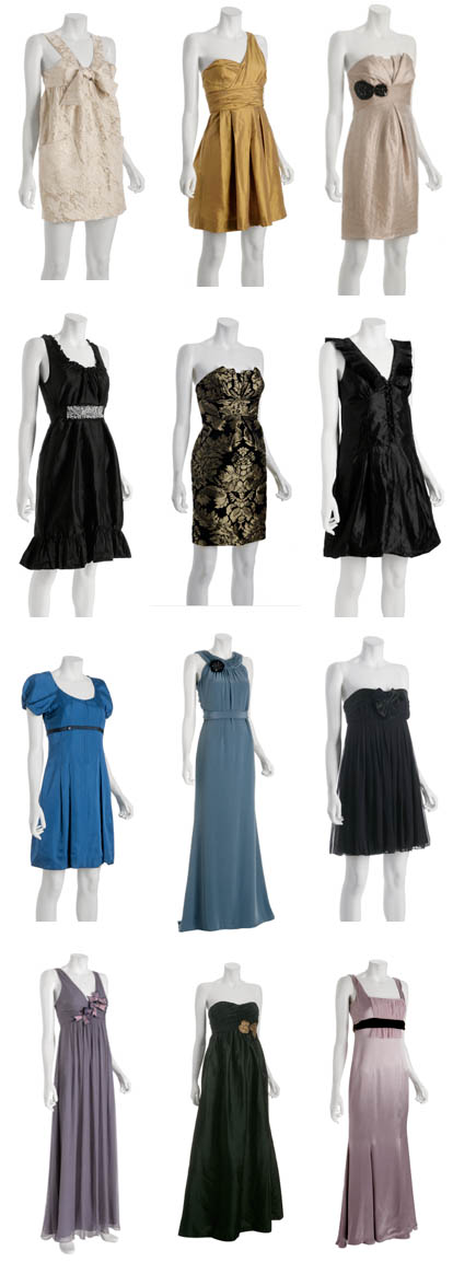 Vera Wang cocktail dresses from Bluefly.com, perfect for weddings and bridesmaids dresses!