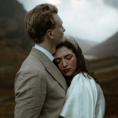 Intimate elopement photo in Glencoe, Scotland