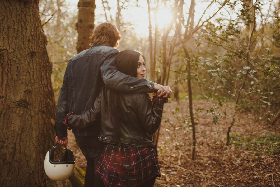 Sexy-Harley-Davidson-Engagement-Photos-Ruislip-Woods-20
