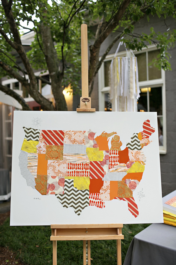 bright yellow and orange summer wedding in Atlanta, photo by Paperlily Photography | via junebugweddings.com bright yellow and orange summer wedding in Atlanta, photo by Paperlily Photography | via junebugweddings.com
