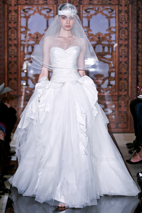 Glamorous Reem Acra wedding dress from her Fall 2013 collection | via junebugweddings.com Glamorous Reem Acra wedding dress from her Fall 2013 collection | via junebugweddings.com