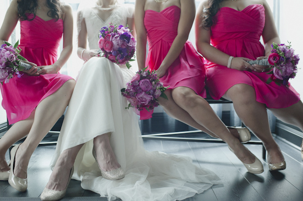pink and purple wedding in Toronto at Arcadian Loft, photo by Aron Goss Photography | via junebugweddings.com pink and purple wedding in Toronto at Arcadian Loft, photo by Aron Goss Photography | via junebugweddings.com