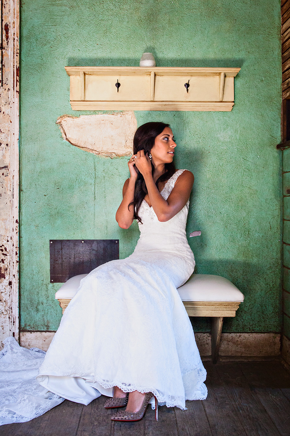 lustre pearl bridal session