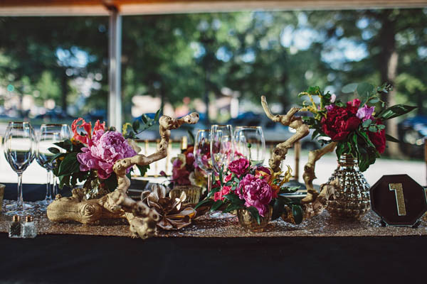 sequin table runner and vibrant floral decor sequin table runner and vibrant floral decor