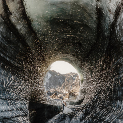 Image by Jane Iskra of ISKRA photography taken in Katla Ice Cave, Iceland