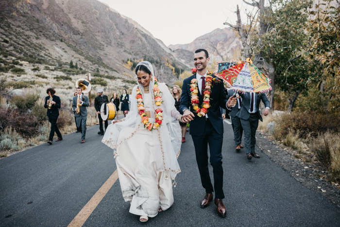 This Hindu-Jewish Wedding Brought the Couple's Vibrant Cultures to the  Great Outdoors at Convict Lake Resort | Junebug Weddings