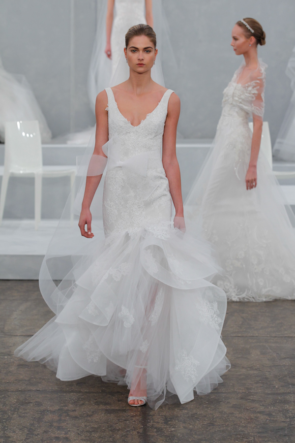 colorful wedding dresses - new bridal hues from the spring 2015 bridal collection by Monique Lhuillier | via junebugweddings.com colorful wedding dresses - new bridal hues from the spring 2015 bridal collection by Monique Lhuillier | via junebugweddings.com