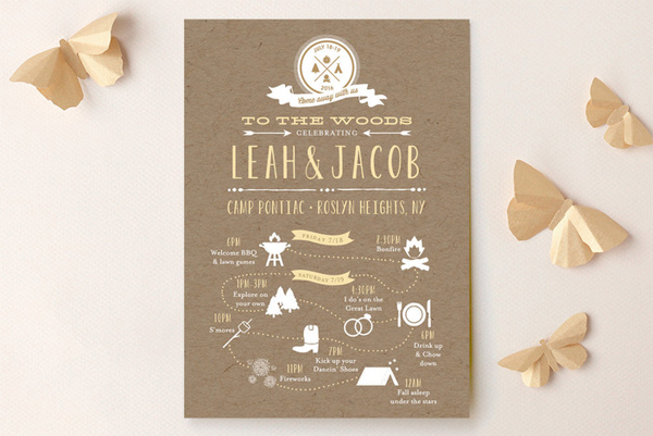 camp love wedding invitation from minted | via junebugweddings.com camp love wedding invitation from minted | via junebugweddings.com