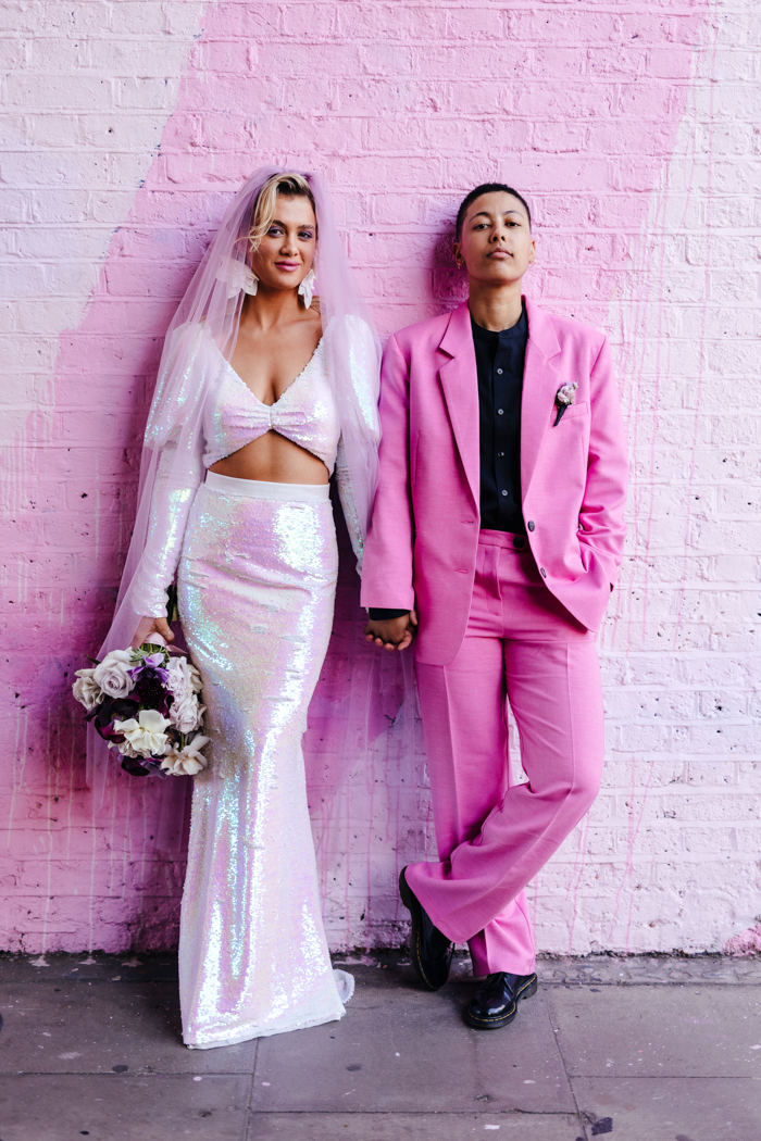 Edgy And Colorful London Elopement Inspiration Shoot | Junebug Weddings