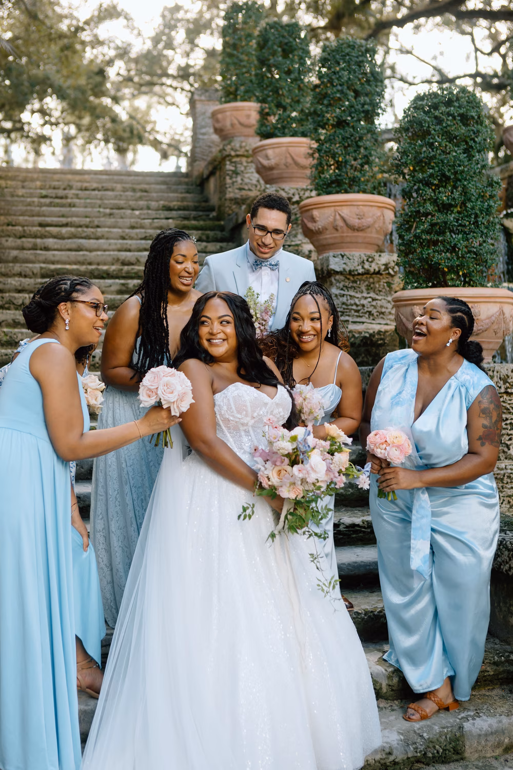 blue bridesmaid dresses
