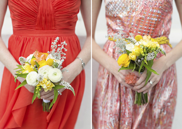 bright yellow and orange summer wedding in Atlanta, photo by Paperlily Photography | via junebugweddings.com bright yellow and orange summer wedding in Atlanta, photo by Paperlily Photography | via junebugweddings.com
