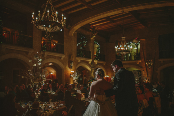 white and gold winter wedding at Fairmont Banff Springs, photo by Gabe McClintock | via junebugweddings.com white and gold winter wedding at Fairmont Banff Springs, photo by Gabe McClintock | via junebugweddings.com