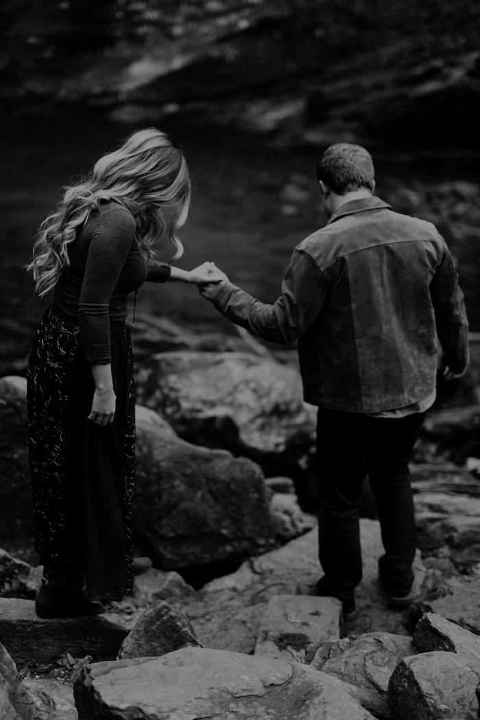 windy-north-carolina-engagement-at-looking-glass-falls-2