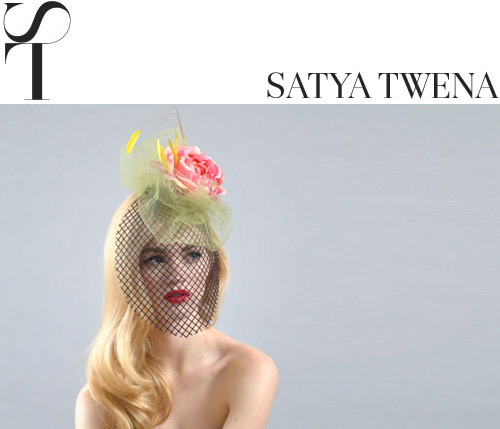 handmade hats and fascinators from NYC designer Satya Twena handmade hats and fascinators from NYC designer Satya Twena