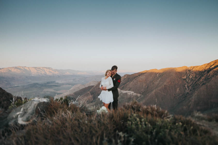 Vintage-Inspired Bride-Marine-Corps-Groom-Said-I-Do-Along-Pacific-Crest-Trail-3