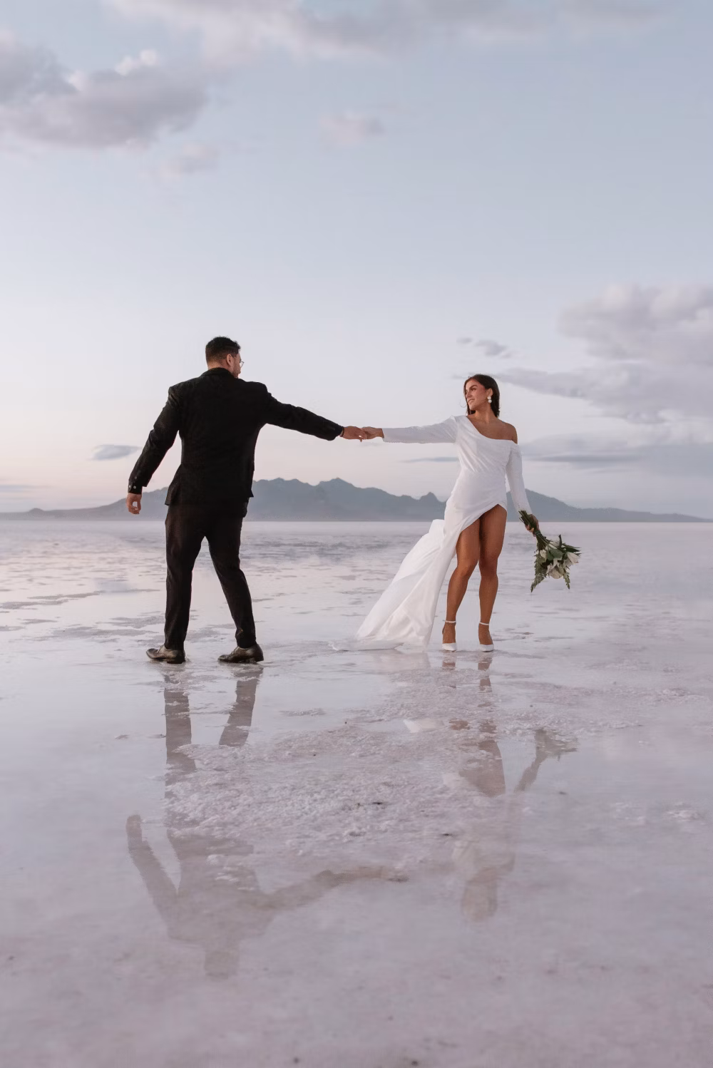 salt flats wedding photo