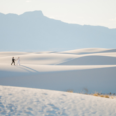 Image by Julie Haider of Julie Haider Elopements taken in White Sands National Park, New Mexico, USA