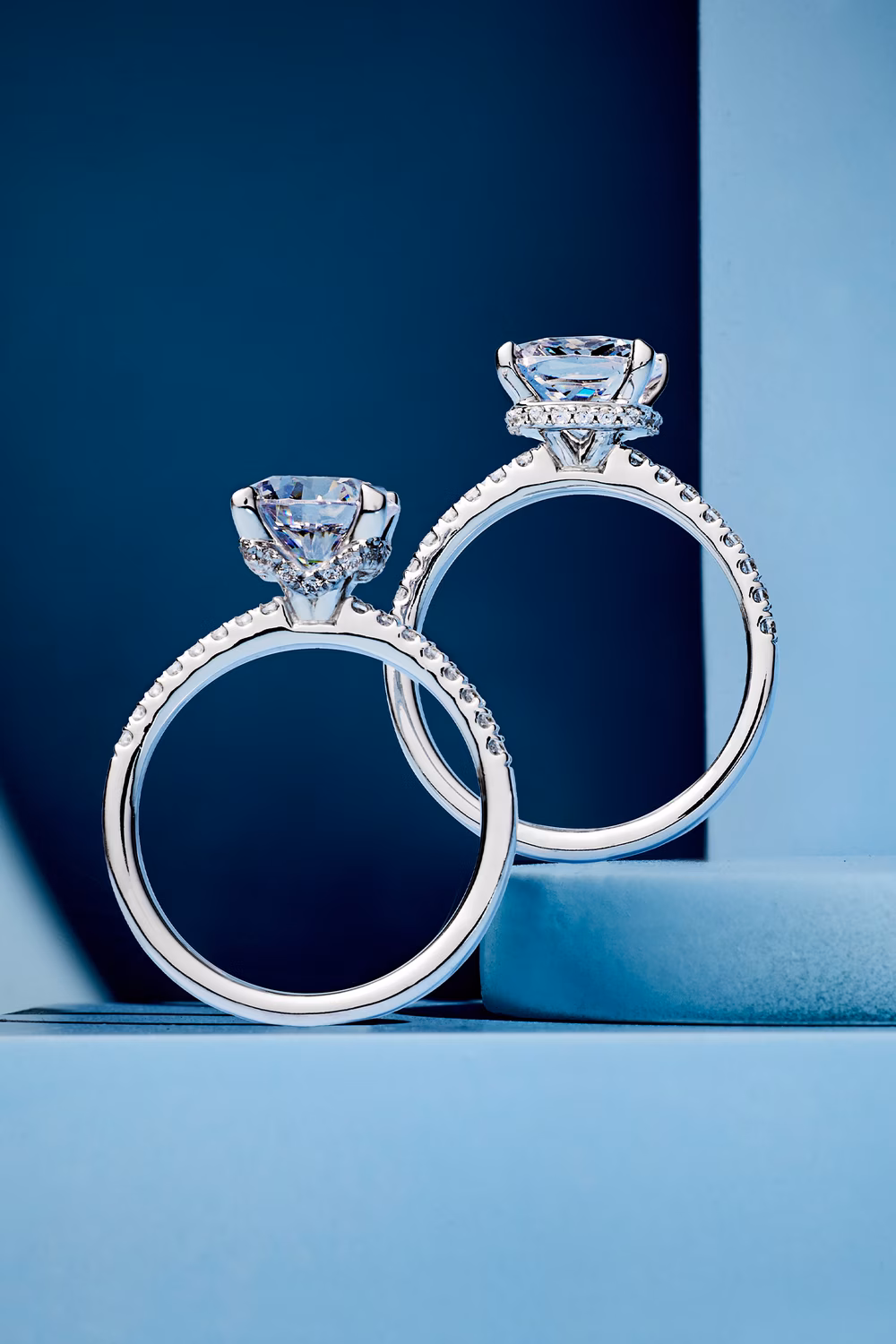 hidden halo engagement rings