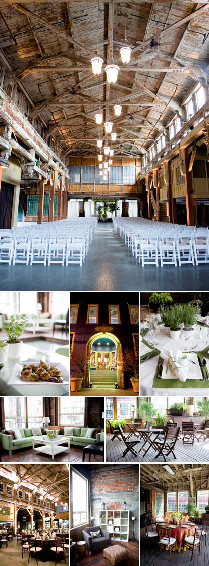 Herban Feast's Sodo Park wedding ceremony and reception venue for an urban-chic, green, downtown Seattle wedding