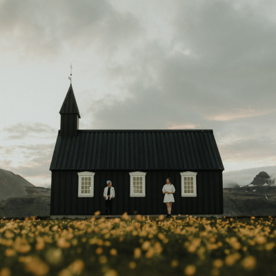 Image by Mike Vallely of Shari + Mike Photographers taken in BÃºÃ°ir, Iceland