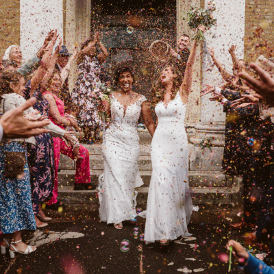 Image by Paul Williams of Ginger Beard Weddings taken in Asylum Chapel, Maverick Projects, London, UK
