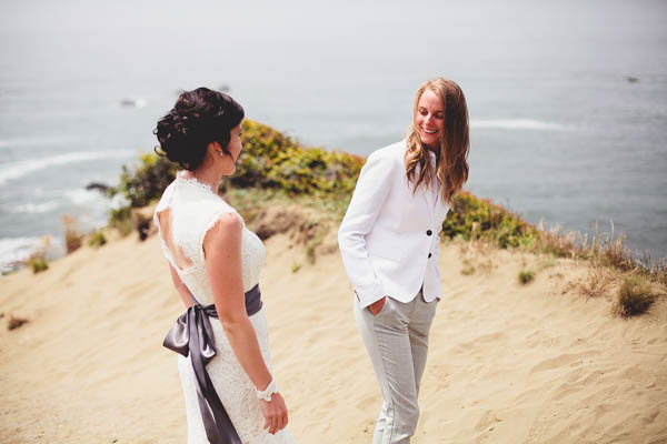 Northern California coast first look portrait Northern California coast first look portrait