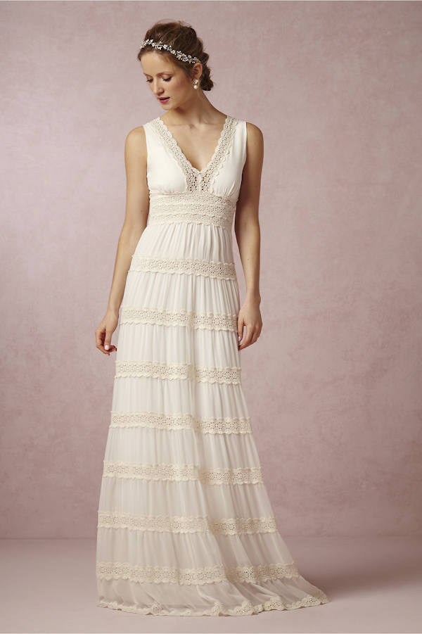 how to get the perfect bohemian bride look with BHLDN | via junebugweddings.com