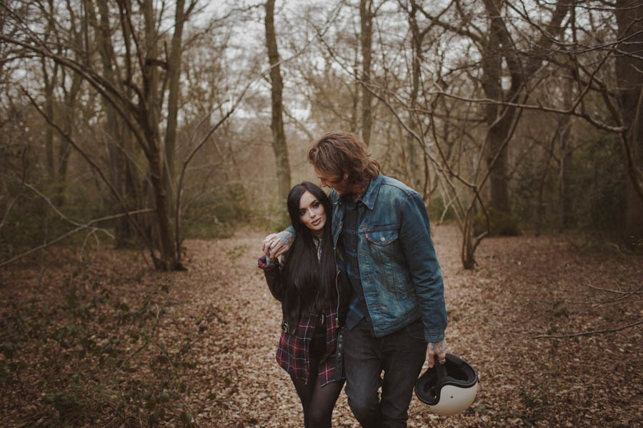 Sexy-Harley-Davidson-Engagement-Photos-Ruislip-Woods-9
