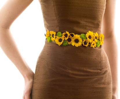 floral wedding fashion accessories and bridesmaids dress