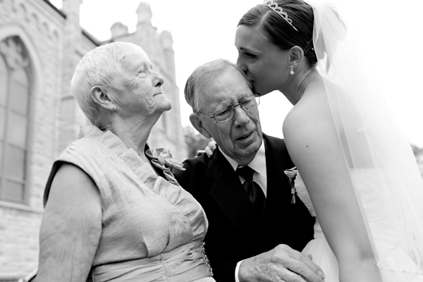 emotional photo of bride and grandparents at wedding by Wirken Photography | via junebugweddings.com emotional photo of bride and grandparents at wedding by Wirken Photography | via junebugweddings.com