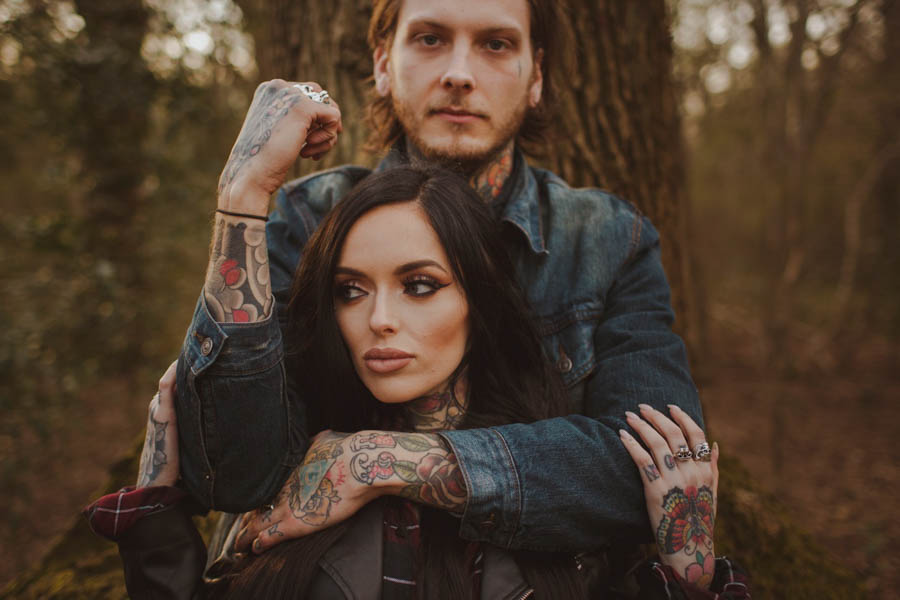 Sexy-Harley-Davidson-Engagement-Photos-Ruislip-Woods-23