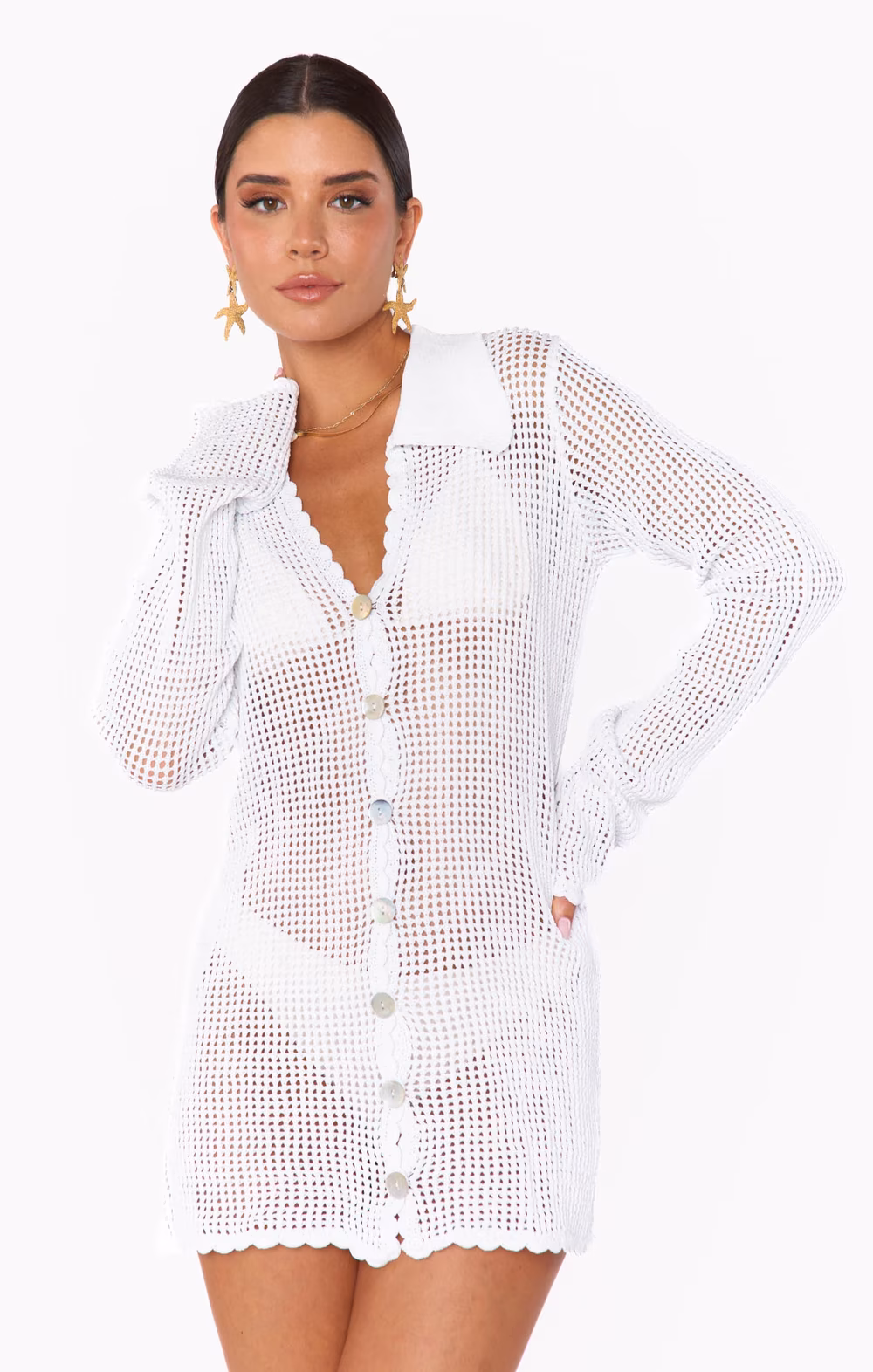 button up swimsuit cover up