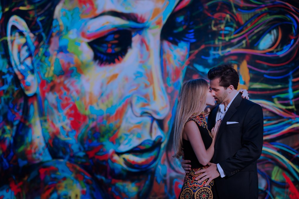 stylish engagement shoot
