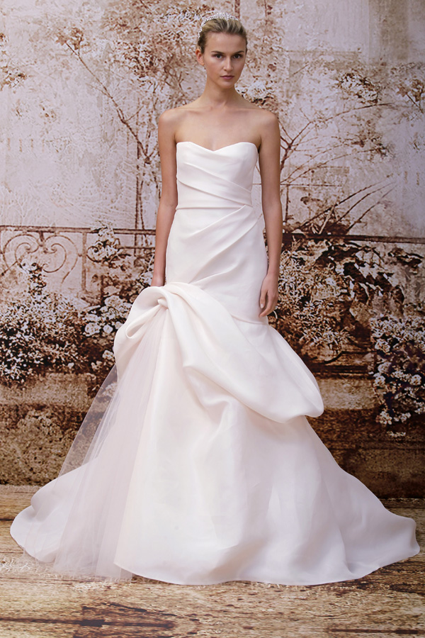 blush wedding dress trend at bridal market for fall 2014 | via junebugweddings.com blush wedding dress trend at bridal market for fall 2014 | via junebugweddings.com