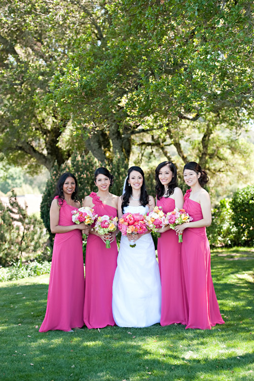 sweet pink vineyard wedding at Thomas Fogarty Winery, photos by Vincent Au Photography via JunebugWeddings.com sweet pink vineyard wedding at Thomas Fogarty Winery, photos by Vincent Au Photography via JunebugWeddings.com