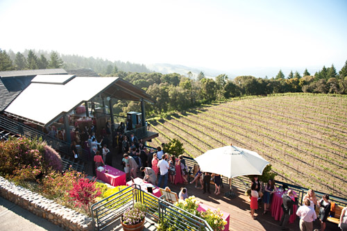 sweet pink vineyard wedding at Thomas Fogarty Winery, photos by Vincent Au Photography via JunebugWeddings.com sweet pink vineyard wedding at Thomas Fogarty Winery, photos by Vincent Au Photography via JunebugWeddings.com