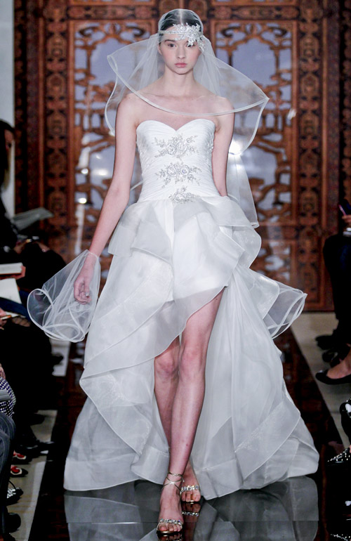 Glamorous Reem Acra wedding dress from her Fall 2013 collection | via junebugweddings.com Glamorous Reem Acra wedding dress from her Fall 2013 collection | via junebugweddings.com