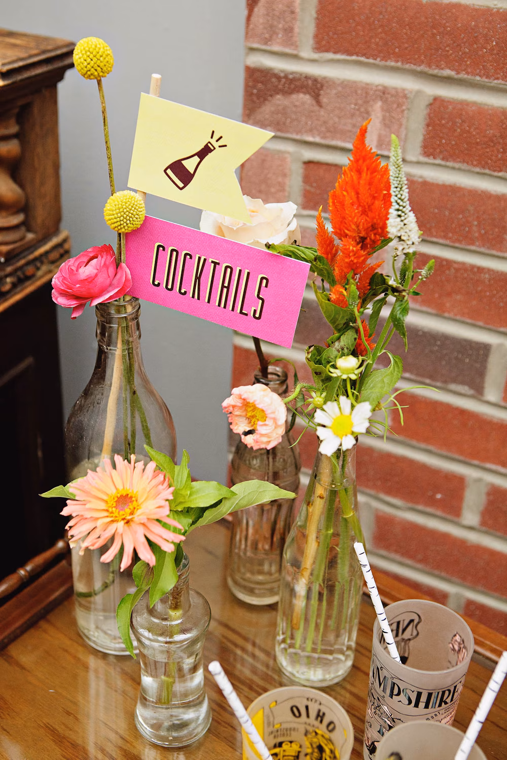 reception cocktail sign