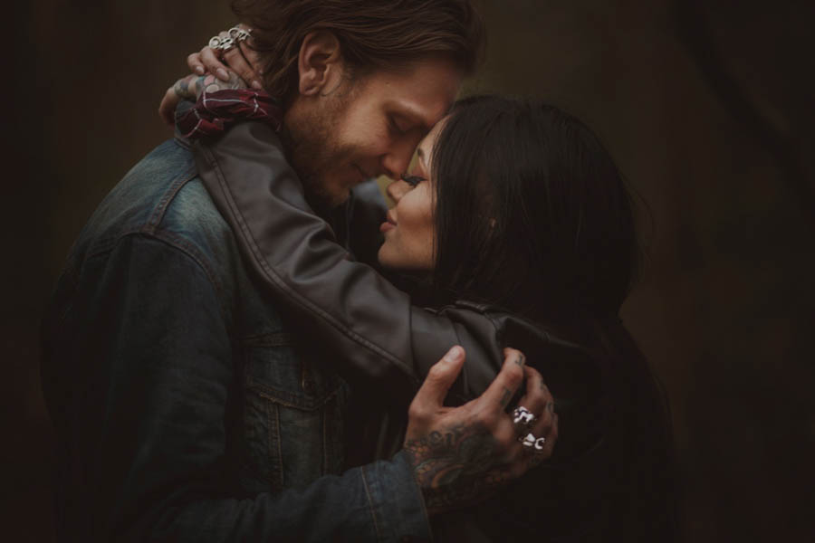 Sexy-Harley-Davidson-Engagement-Photos-Ruislip-Woods-11