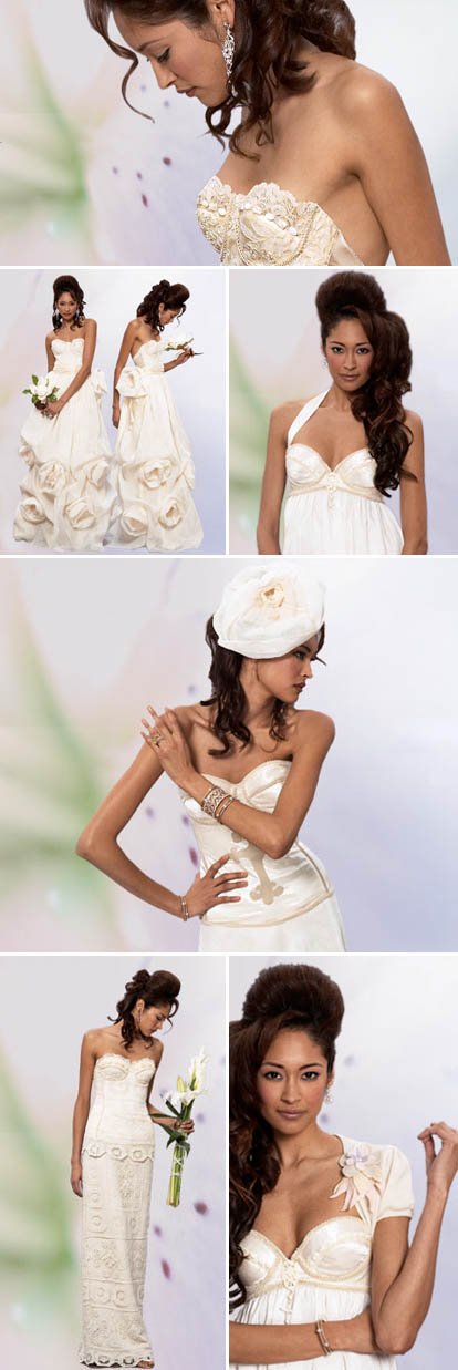 Deborah Lindquist wedding dresses made from recycled cashmere, earth friendly cotton, silk, hemp and linen Deborah Lindquist wedding dresses made from recycled cashmere, earth friendly cotton, silk, hemp and linen
