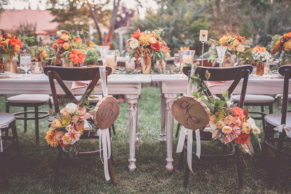 fall colors wedding decor
