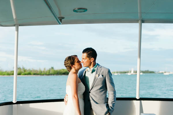 romantic wedding ceremony boat wedding reception