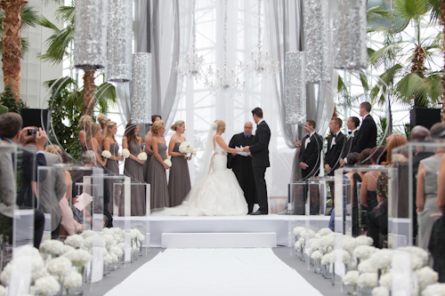 elegant white and crystal wedding at Crystal Gardens with photos by Miller + Miller Photography | junebugweddings.com elegant white and crystal wedding at Crystal Gardens with photos by Miller + Miller Photography | junebugweddings.com