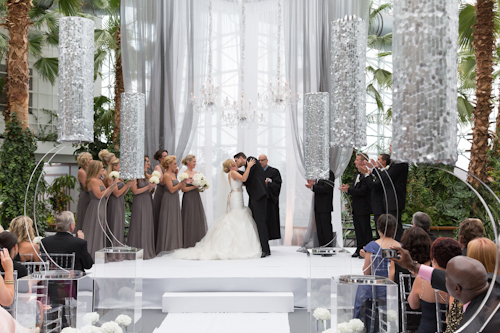 elegant white and crystal wedding at Crystal Gardens with photos by Miller + Miller Photography | junebugweddings.com elegant white and crystal wedding at Crystal Gardens with photos by Miller + Miller Photography | junebugweddings.com