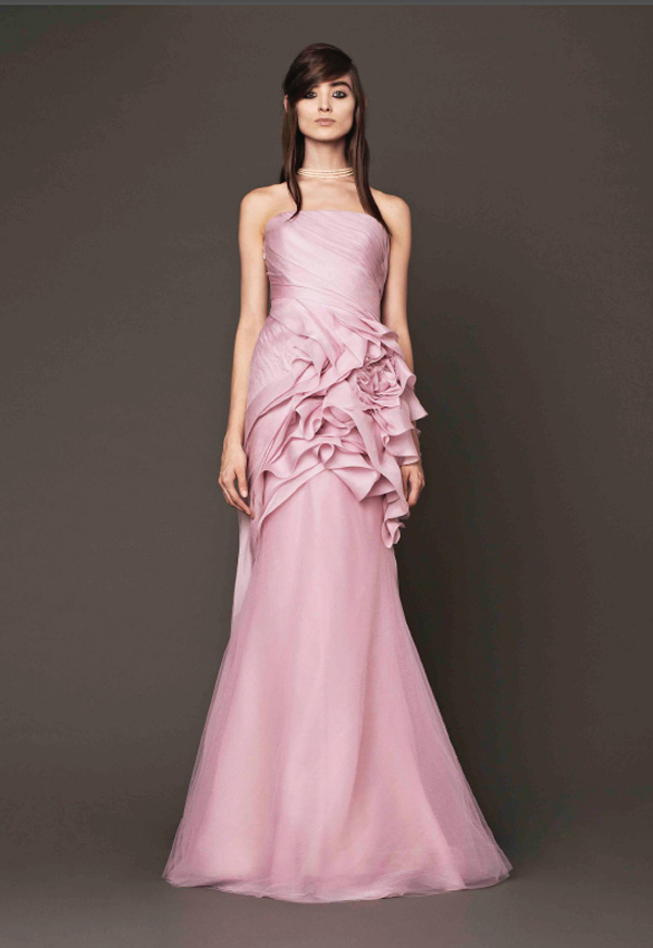 blush wedding dress trend at bridal market for fall 2014 | via junebugweddings.com blush wedding dress trend at bridal market for fall 2014 | via junebugweddings.com