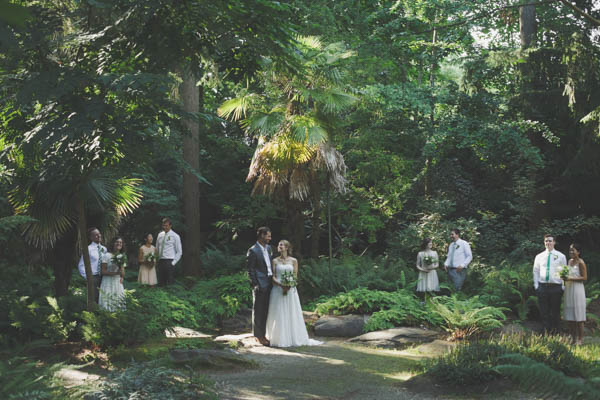 wedding party portrait in the forest wedding party portrait in the forest