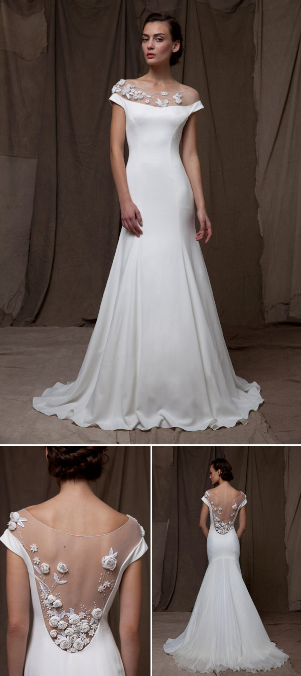 wedding dress trends – illusion neckline wedding dresses from fall 2014 bridal market | via junebugweddings.com wedding dress trends – illusion neckline wedding dresses from fall 2014 bridal market | via junebugweddings.com