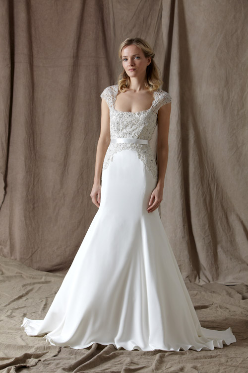 wedding dress by Lela Rose from her Spring 2014 bridal collection | via junebugweddings.com wedding dress by Lela Rose from her Spring 2014 bridal collection | via junebugweddings.com