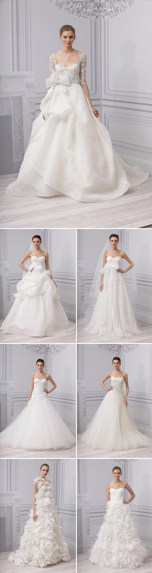 Monique Lhuillier wedding dress colleciton Spring 2013, pretty lace wedding dresses Monique Lhuillier wedding dress colleciton Spring 2013, pretty lace wedding dresses